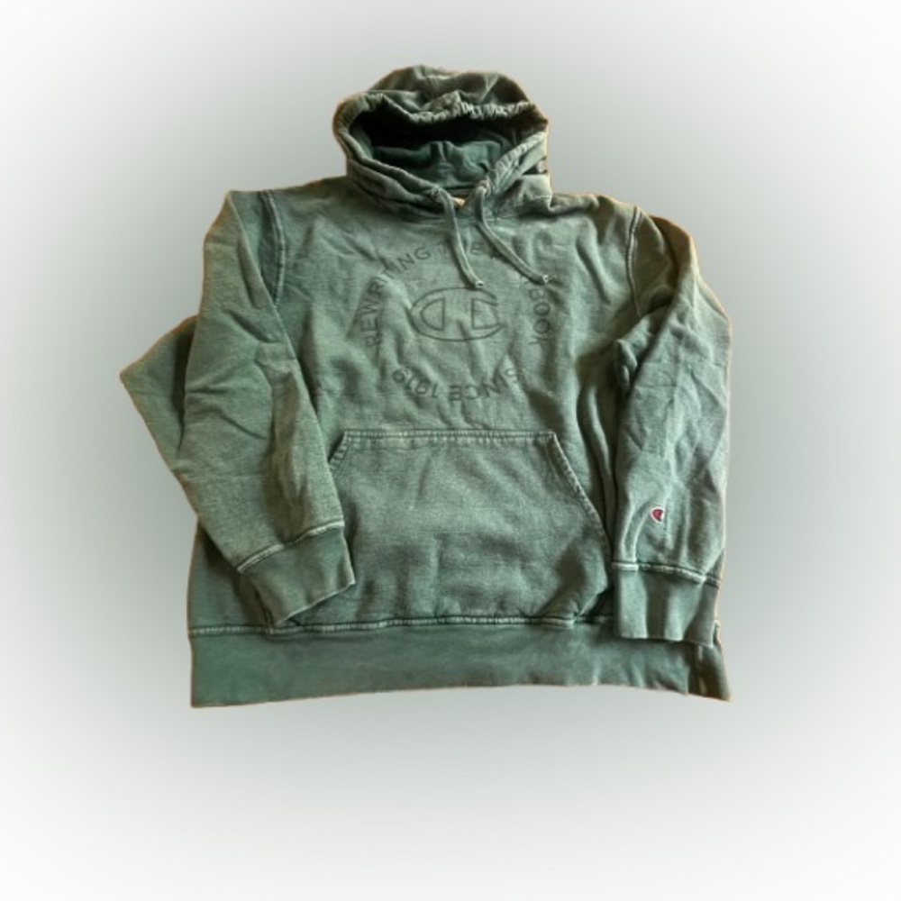 Champion Teal Hoodie for Men - Size Large